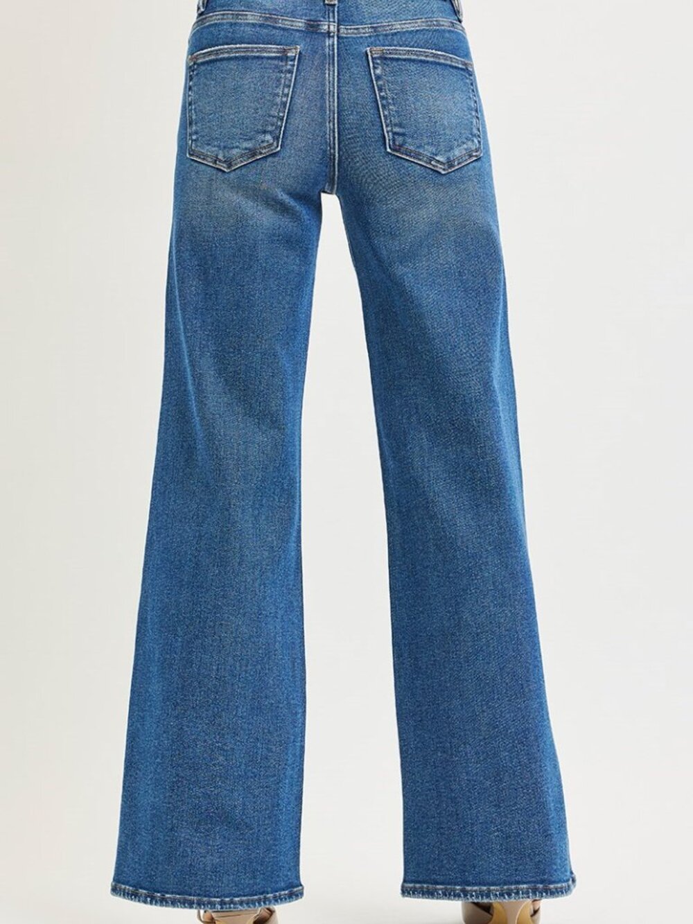 Plus Risen black Rhinestone wide leg Jeans - Picture 6 of 7